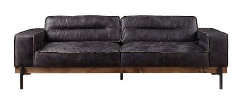 Silchester Antique Ebony Top Grain Leather Sofa Model 56505 By ACME Furniture