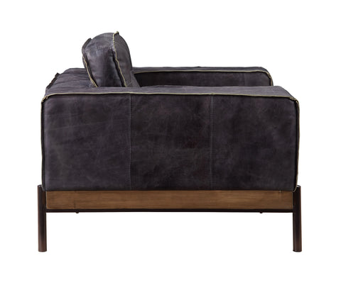 Silchester Antique Ebony Top Grain Leather Sofa Model 56505 By ACME Furniture