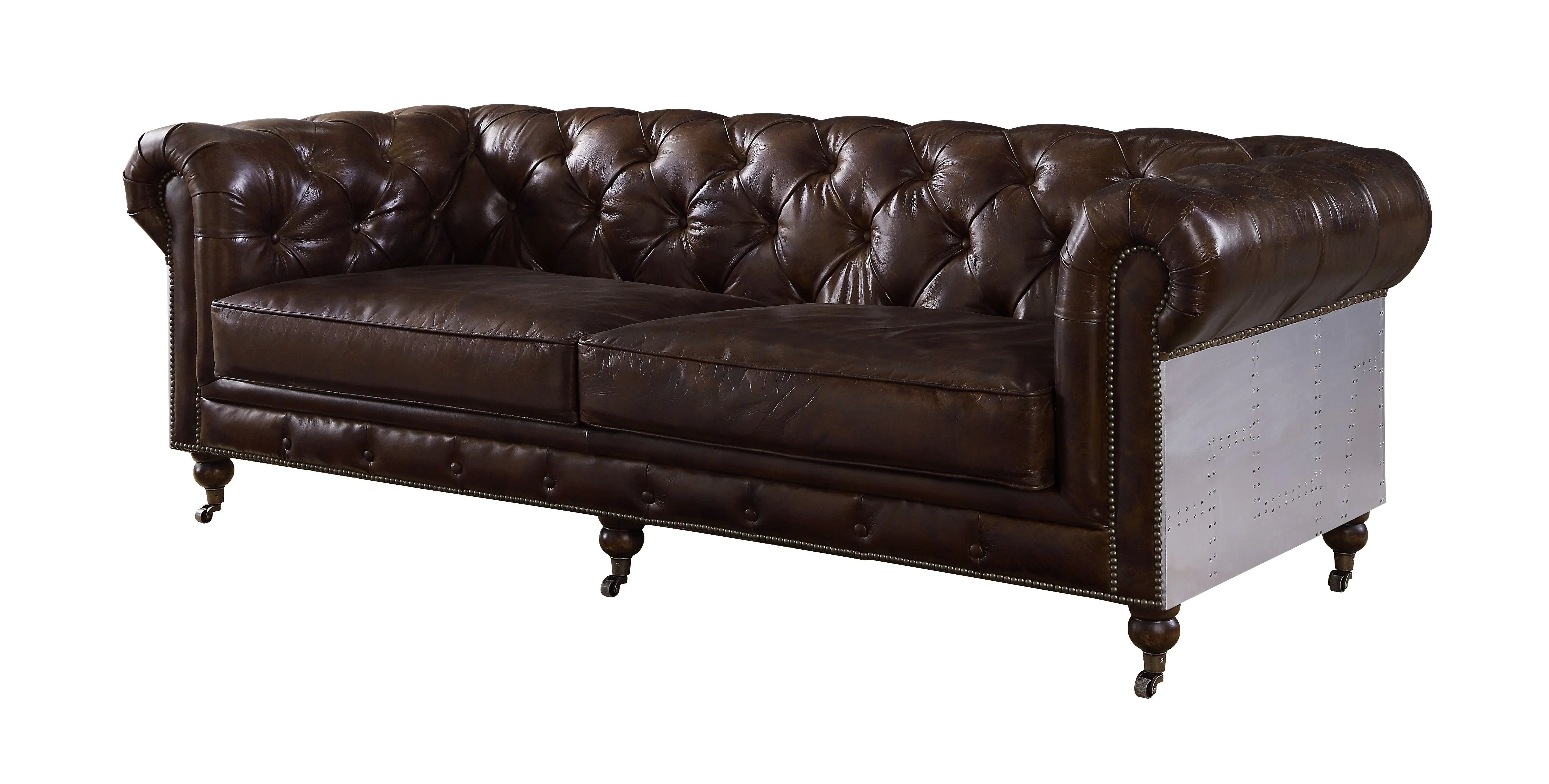 Aberdeen Vintage Brown Top Grain Leather Sofa Model 56590 By ACME Furniture