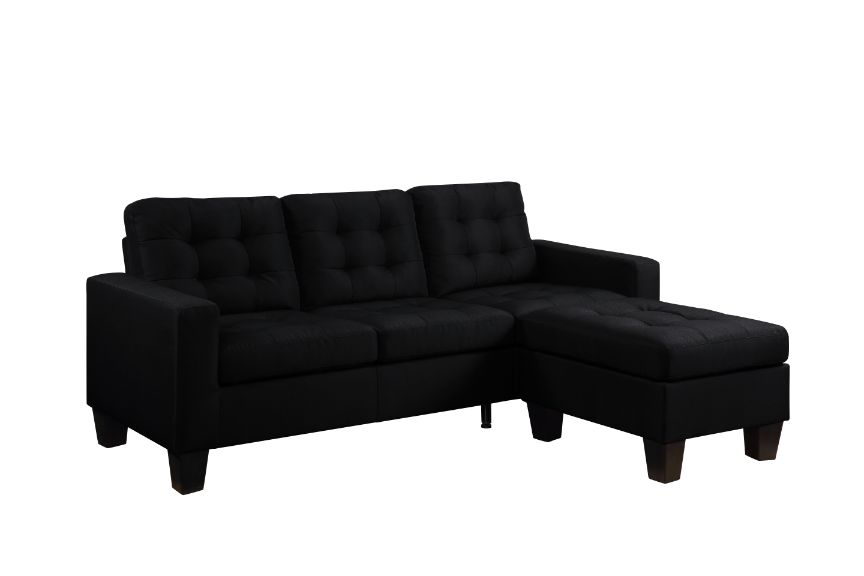 ACME Earsom Black Linen Earsom Sofa Model 56660