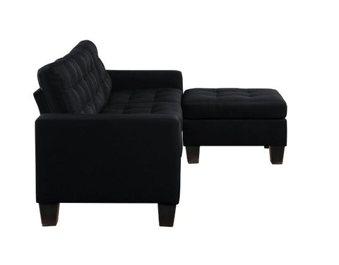 ACME Earsom Black Linen Earsom Sofa Model 56660