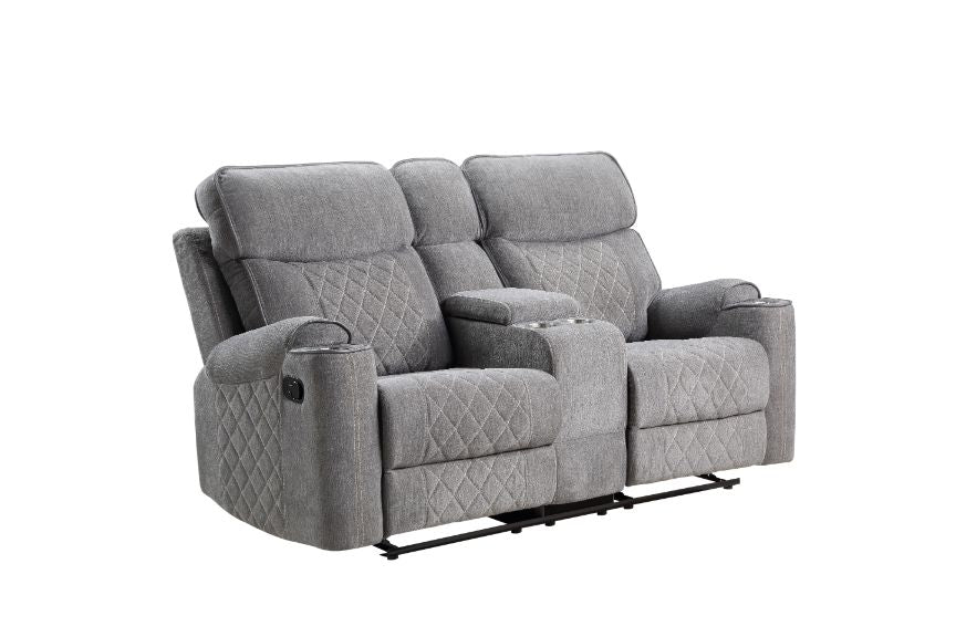 Aulada Gray Fabric Loveseat Model 56901 By ACME Furniture