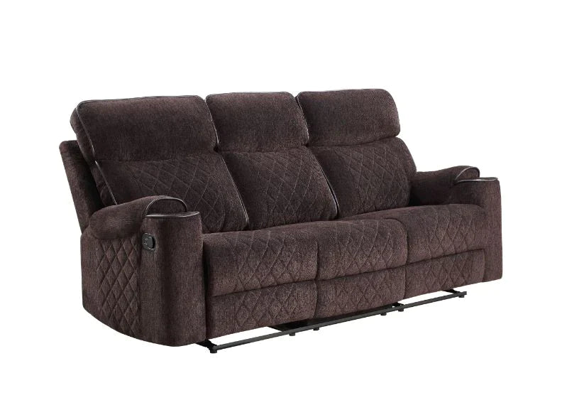 Aulada Chocolate Fabric Sofa Model 56905 By ACME Furniture