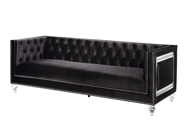 ACME Heibero Black Velvet Heibero Sofa Model 56995