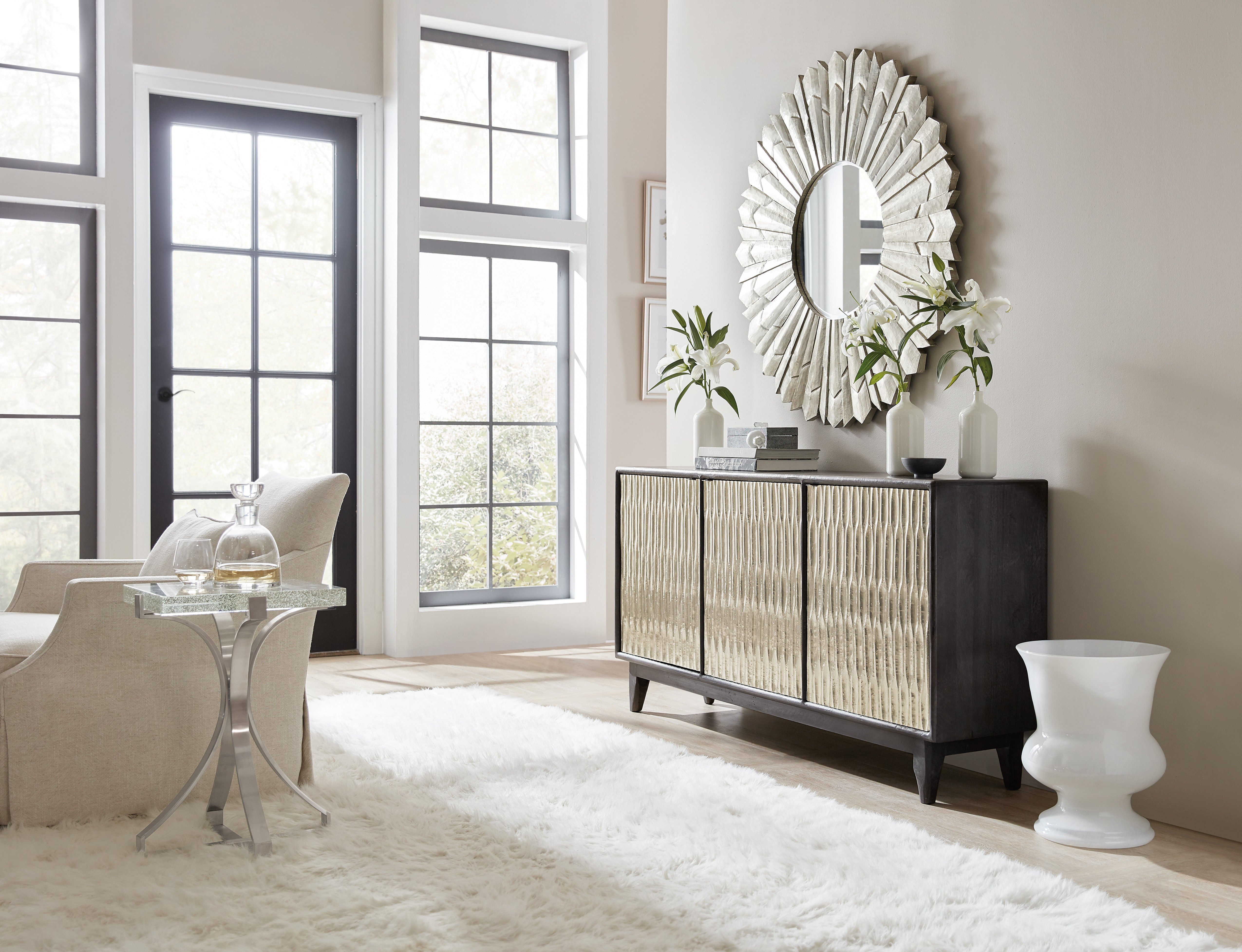 Hooker Furniture Living Room Shimmer Three-Door Credenza