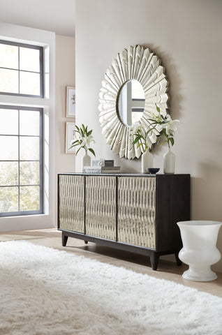 Hooker Furniture Living Room Shimmer Three-Door Credenza
