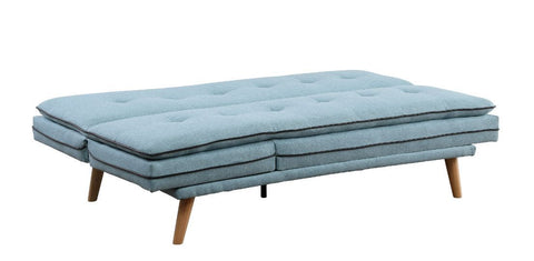 Savilla Blue Linen & Oak Finish Futon Model 57162 By ACME Furniture