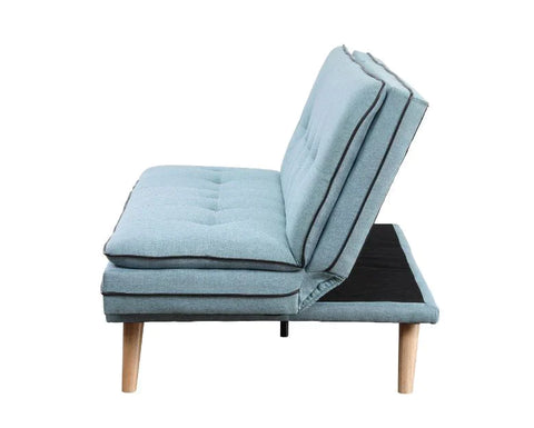 Savilla Blue Linen & Oak Finish Futon Model 57162 By ACME Furniture