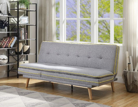 Savilla Gray Linen & Oak Finish Futon Model 57164 By ACME Furniture