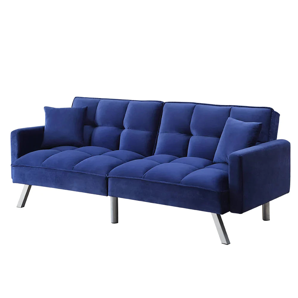Mecene Blue Velvet Futon Model 57305 By ACME Furniture