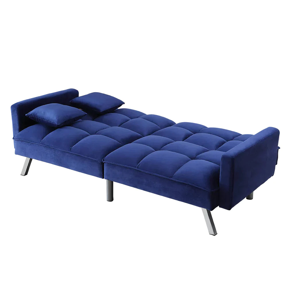 Mecene Blue Velvet Futon Model 57305 By ACME Furniture