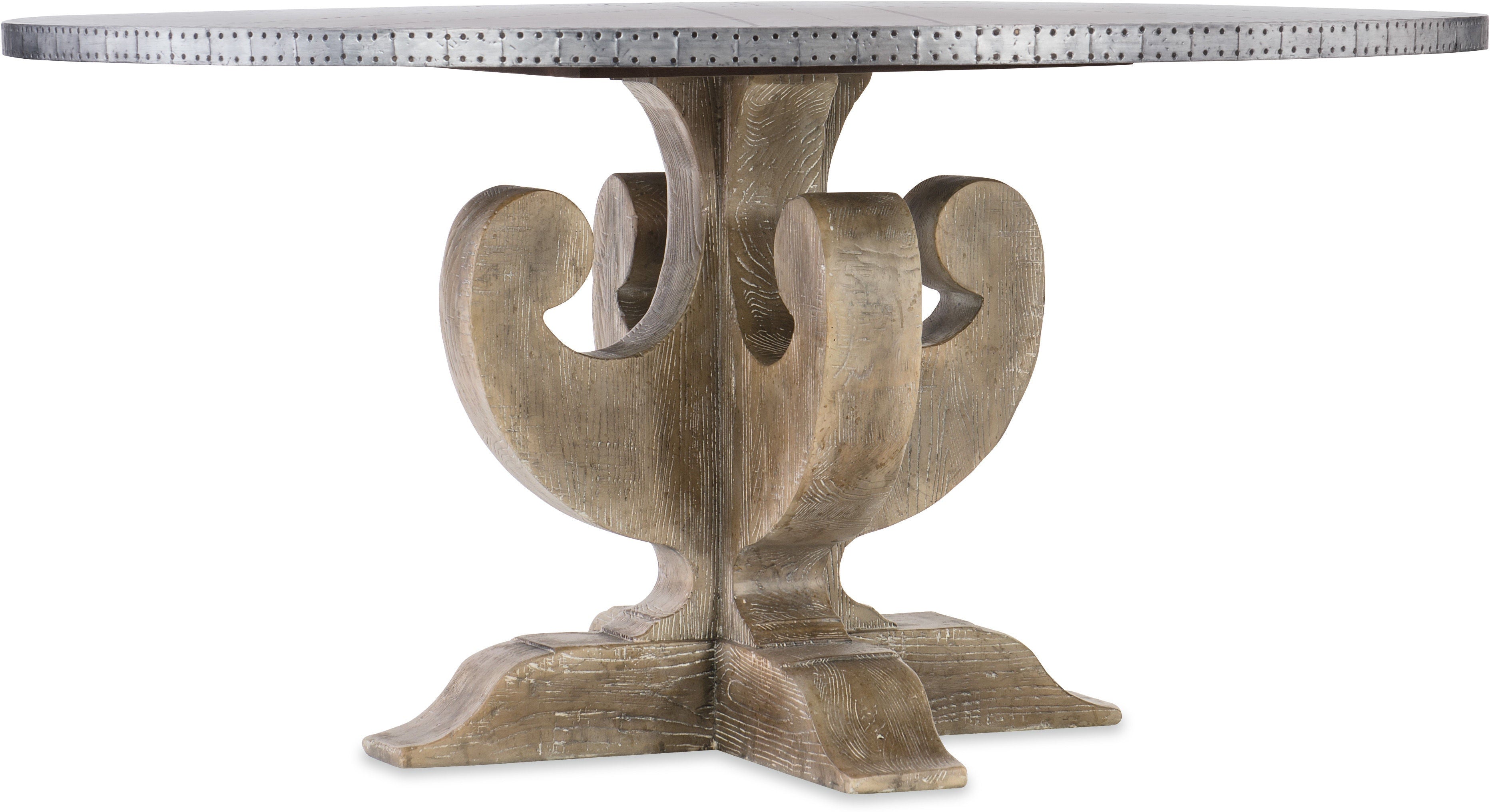 Hooker Furniture Casual Dining Boheme Ascension 60in Zinc Round Dining Table