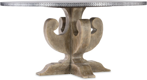 Hooker Furniture Casual Dining Boheme Ascension 60in Zinc Round Dining Table