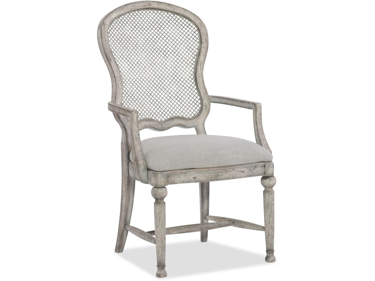 Hooker Furniture Casual Dining Boheme Gaston Metal Back Arm Chair - 2 per carton/price ea