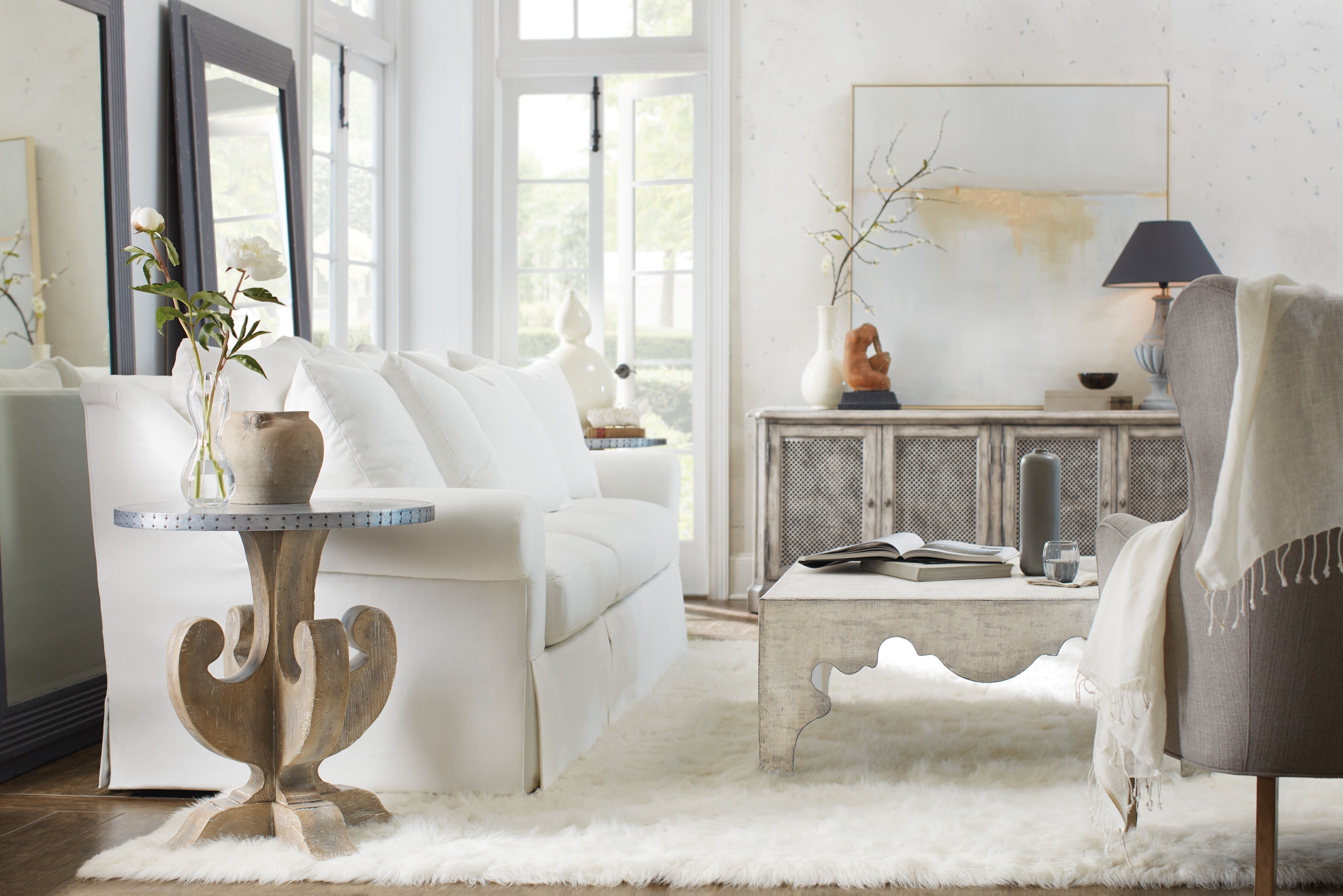 Hooker Furniture Living Room Boheme Flanders Square Cocktail Table