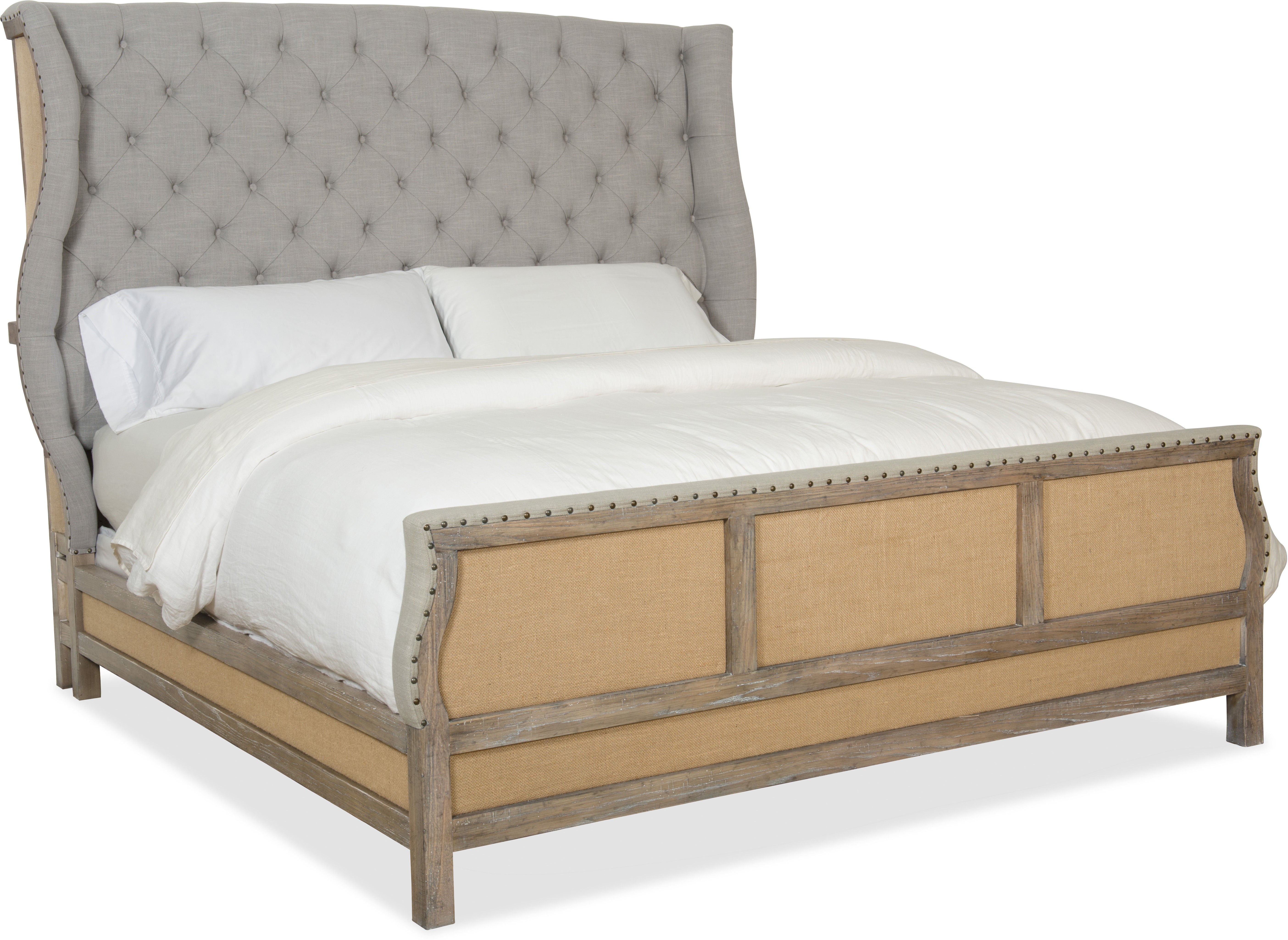 Hooker Furniture Bedroom Boheme Bon Vivant De-Constructed King Uph Bed