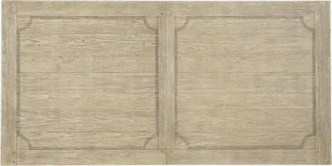 Hooker Furniture Casual Dining Ciao Bella 84in Trestle Table w/ 2-18in Leaves-Flaky White/Black