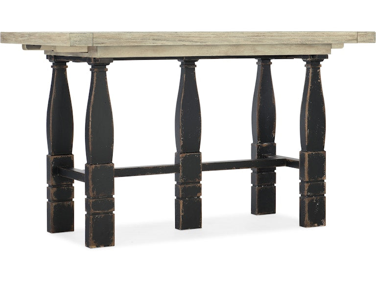 Hooker Furniture Casual Dining Ciao Bella Friendship Table- Flaky White/Black