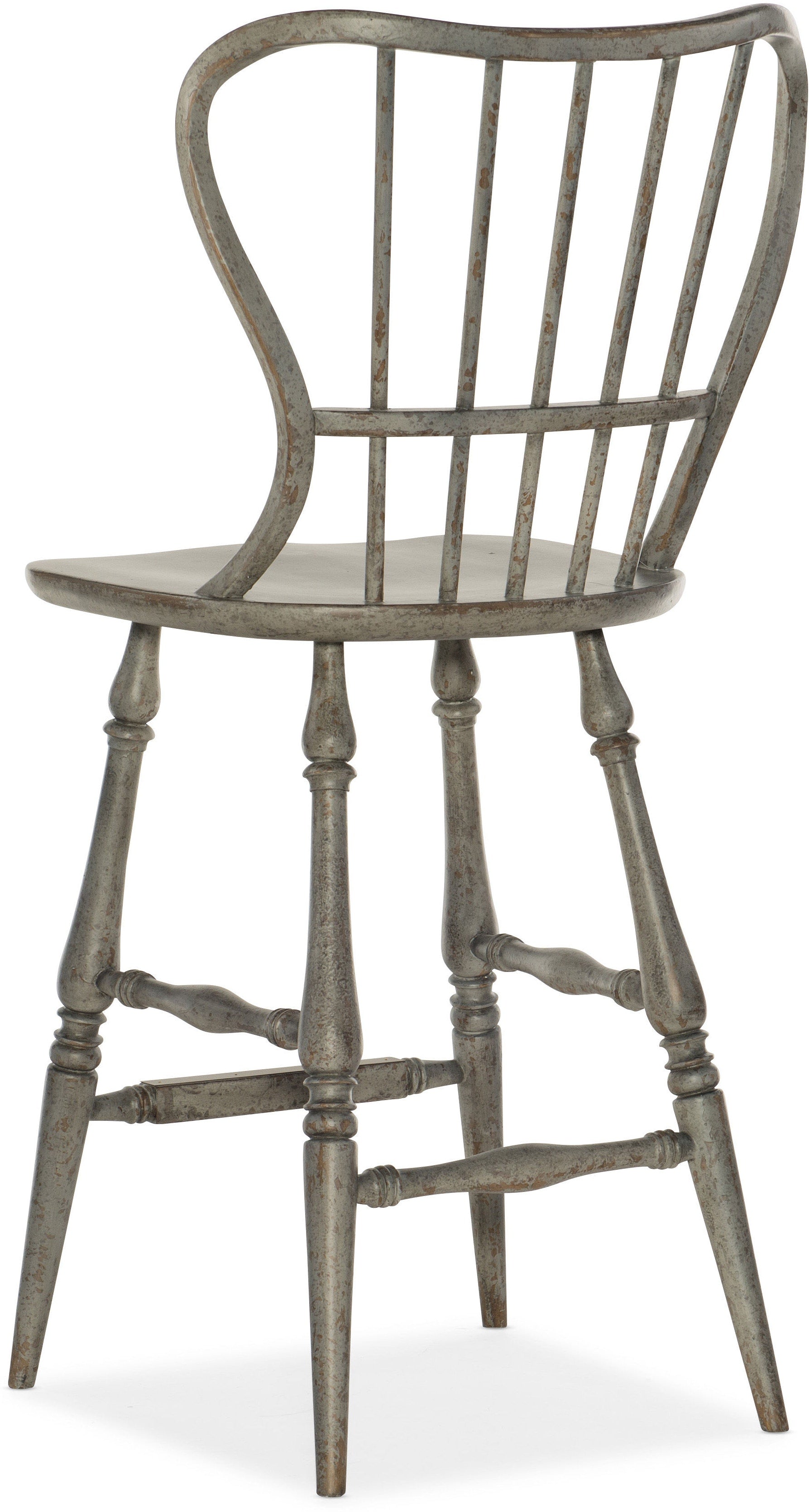 Hooker Furniture Casual Dining Ciao Bella Spindle Back Bar Stool-Speckled Gray