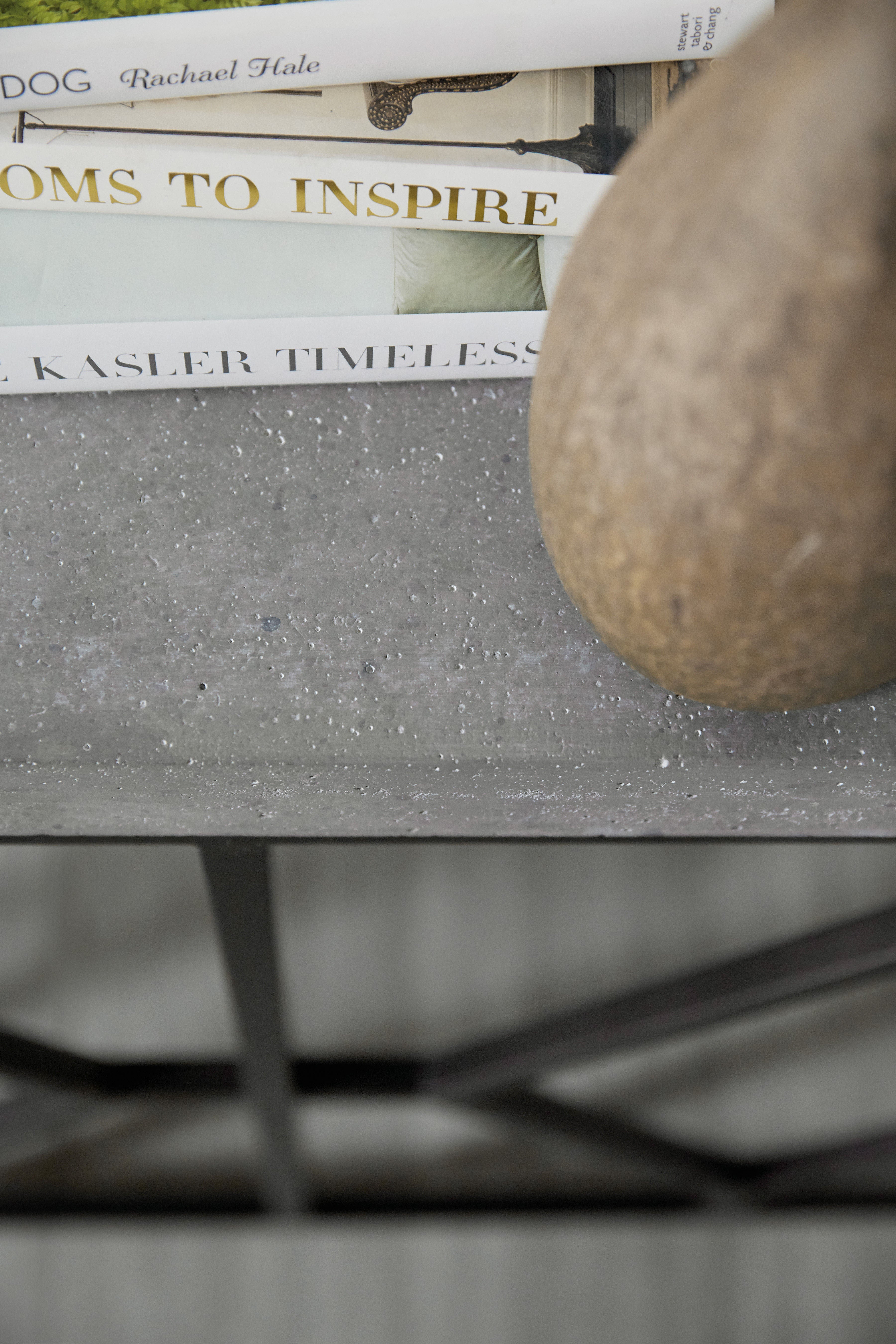 Hooker Furniture Living Room Ciao Bella Metal and Faux Concrete Console Table