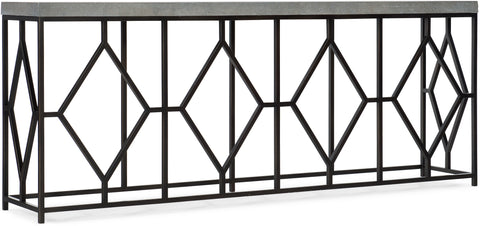 Hooker Furniture Living Room Ciao Bella Metal and Faux Concrete Console Table