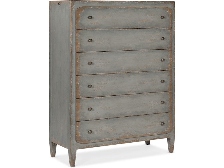 Hooker Furniture Bedroom Ciao Bella Six-Drawer Chest- Speckled Gray