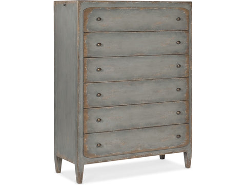 Hooker Furniture Bedroom Ciao Bella Six-Drawer Chest- Speckled Gray