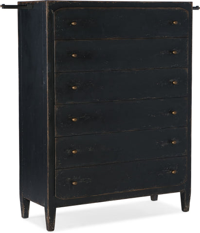Hooker Furniture Bedroom Ciao Bella Six-Drawer Chest- Black