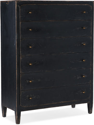 Hooker Furniture Bedroom Ciao Bella Six-Drawer Chest- Black