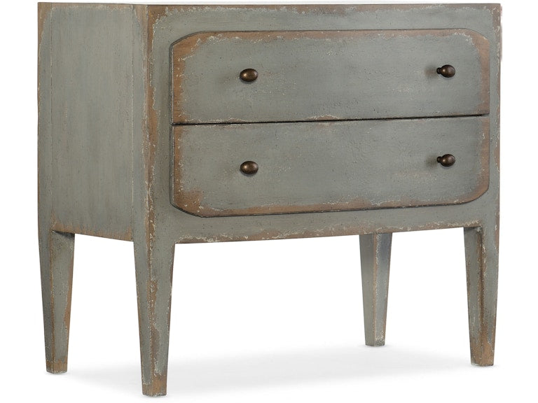 Hooker Furniture Bedroom Ciao Bella Two-Drawer Nightstand- Speckled Gray
