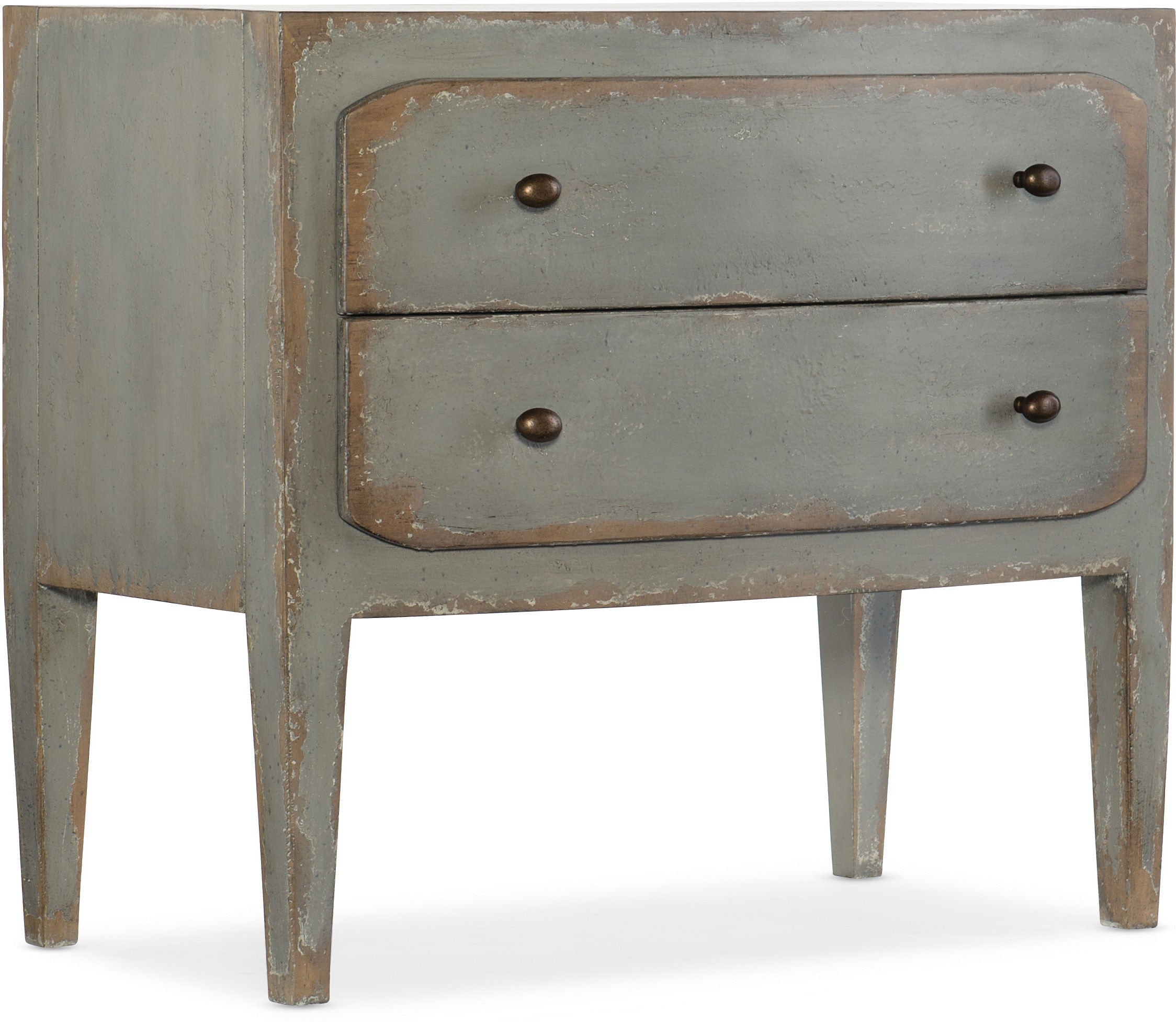 Hooker Furniture Bedroom Ciao Bella Two-Drawer Nightstand- Speckled Gray