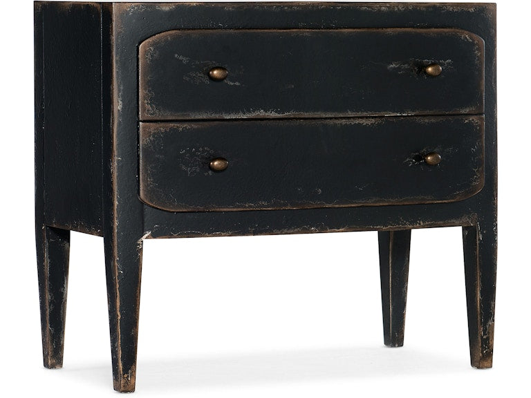 Hooker Furniture Bedroom Ciao Bella Two-Drawer Nightstand- Black
