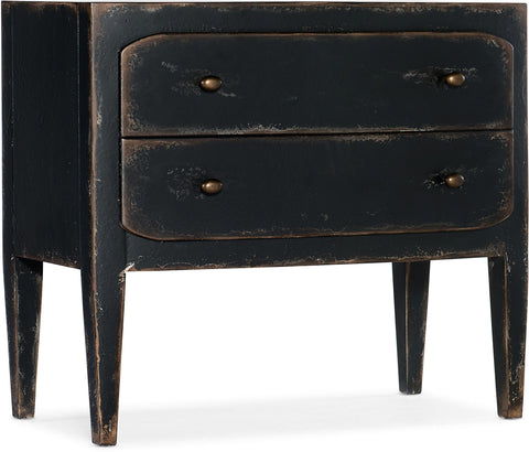 Hooker Furniture Bedroom Ciao Bella Two-Drawer Nightstand- Black