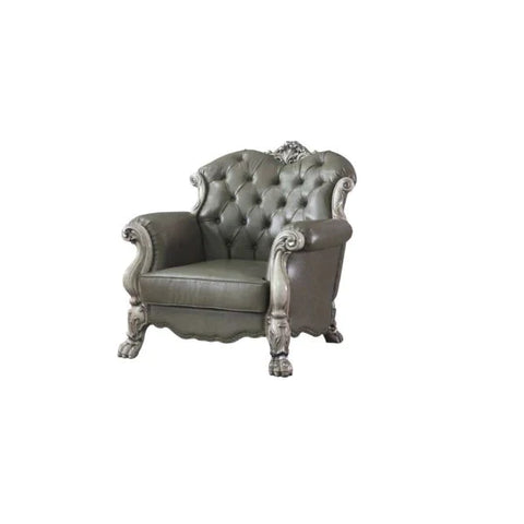 Dresden Vintage Bone White & PU Chair Model 58177 By ACME Furniture