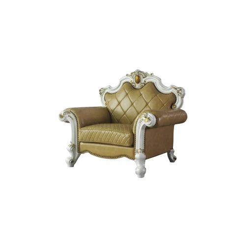 Picardy Antique Pearl & Butterscotch PU Chair Model 58212 By ACME Furniture
