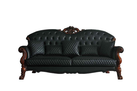 ACME Dresden PU & Cherry Oak Finish Dresden Sofa Model 58230