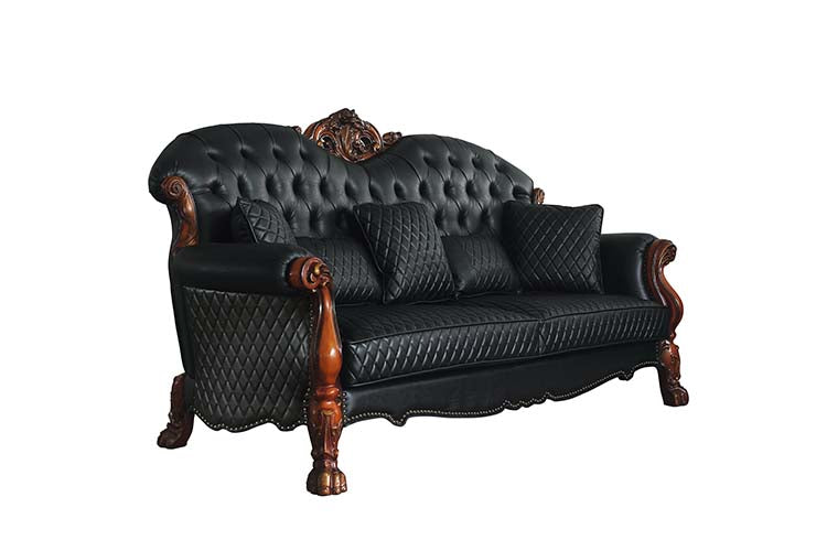 ACME Dresden PU & Cherry Oak Finish Dresden Sofa Model 58230