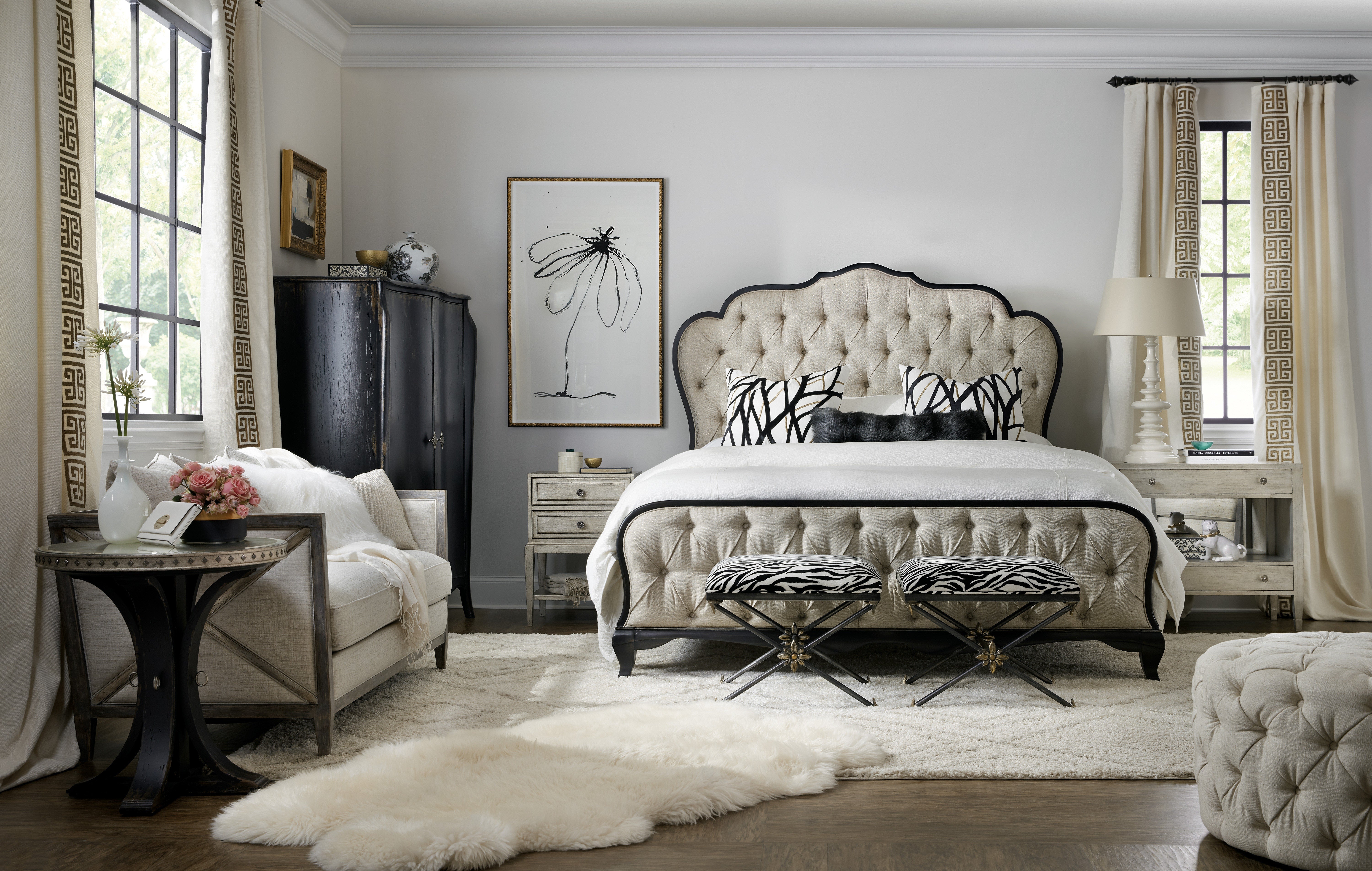 Hooker Furniture Bedroom Sanctuary Gemme Two Drawer Nightstand