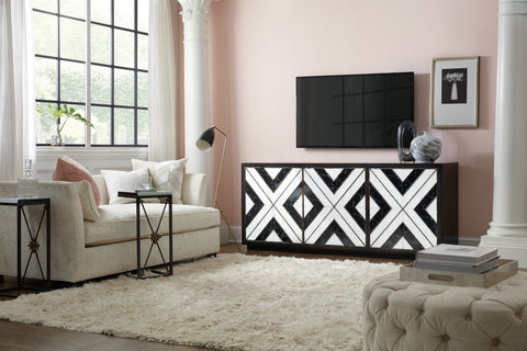 Hooker Furniture Home Entertainment Sanctuary Noir Et Blanc Entertainment Console