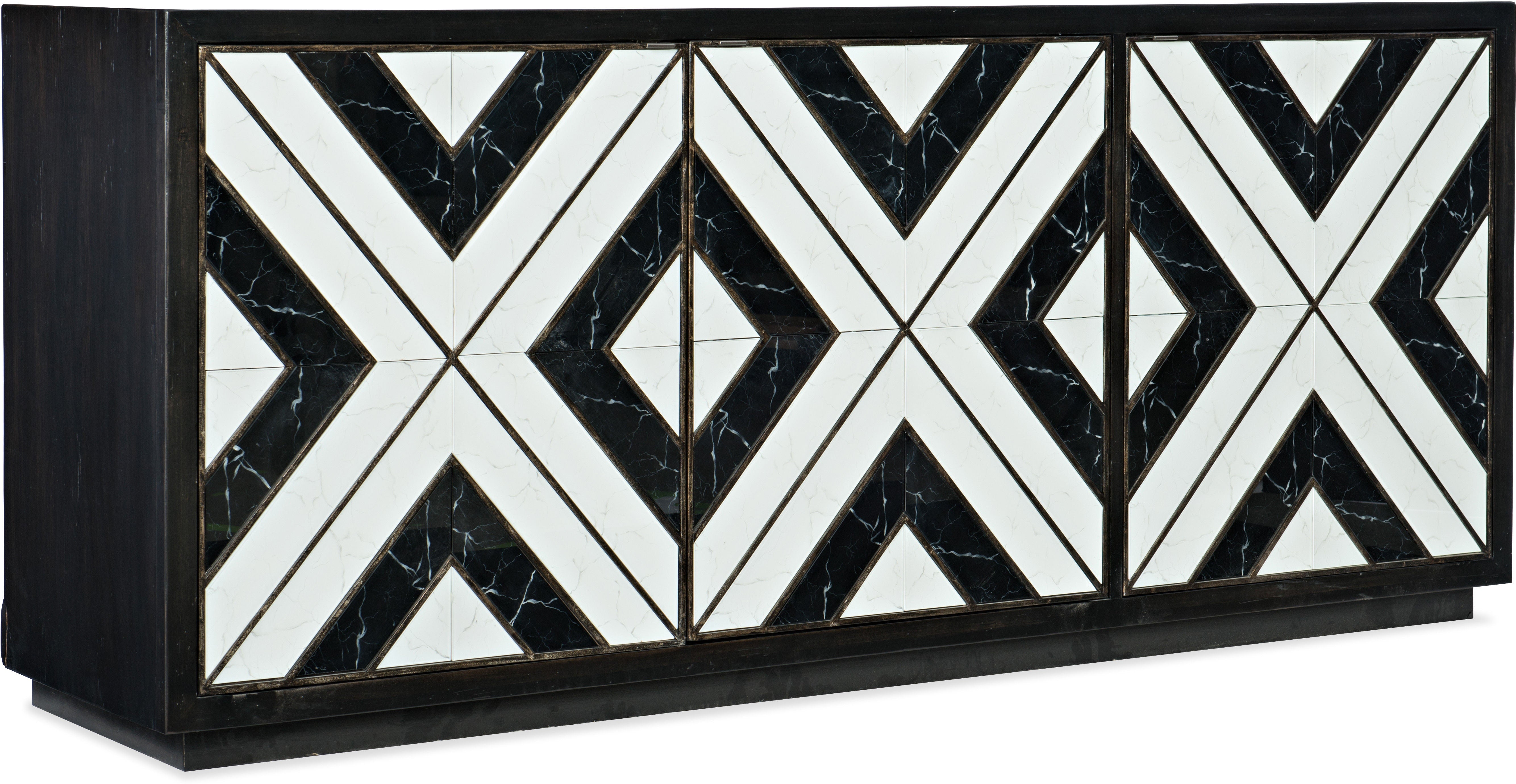 Hooker Furniture Home Entertainment Sanctuary Noir Et Blanc Entertainment Console