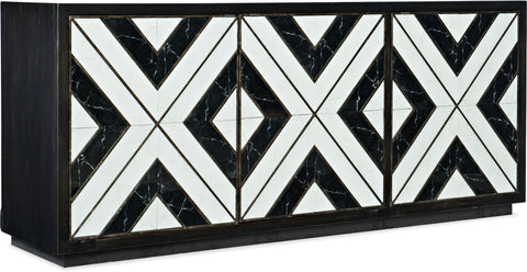 Hooker Furniture Home Entertainment Sanctuary Noir Et Blanc Entertainment Console