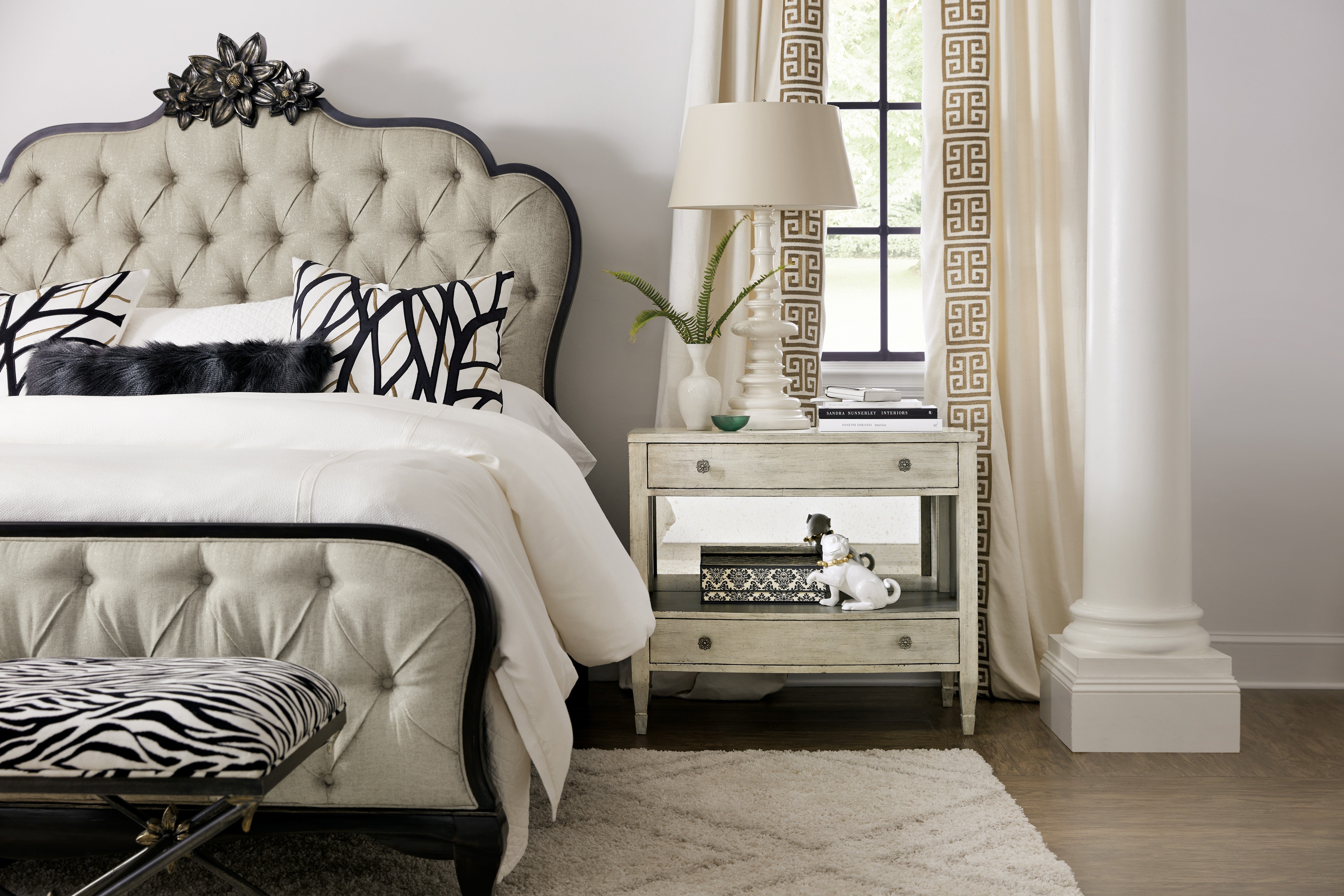 Hooker Furniture Bedroom Sanctuary Gemme Two Drawer Nightstand