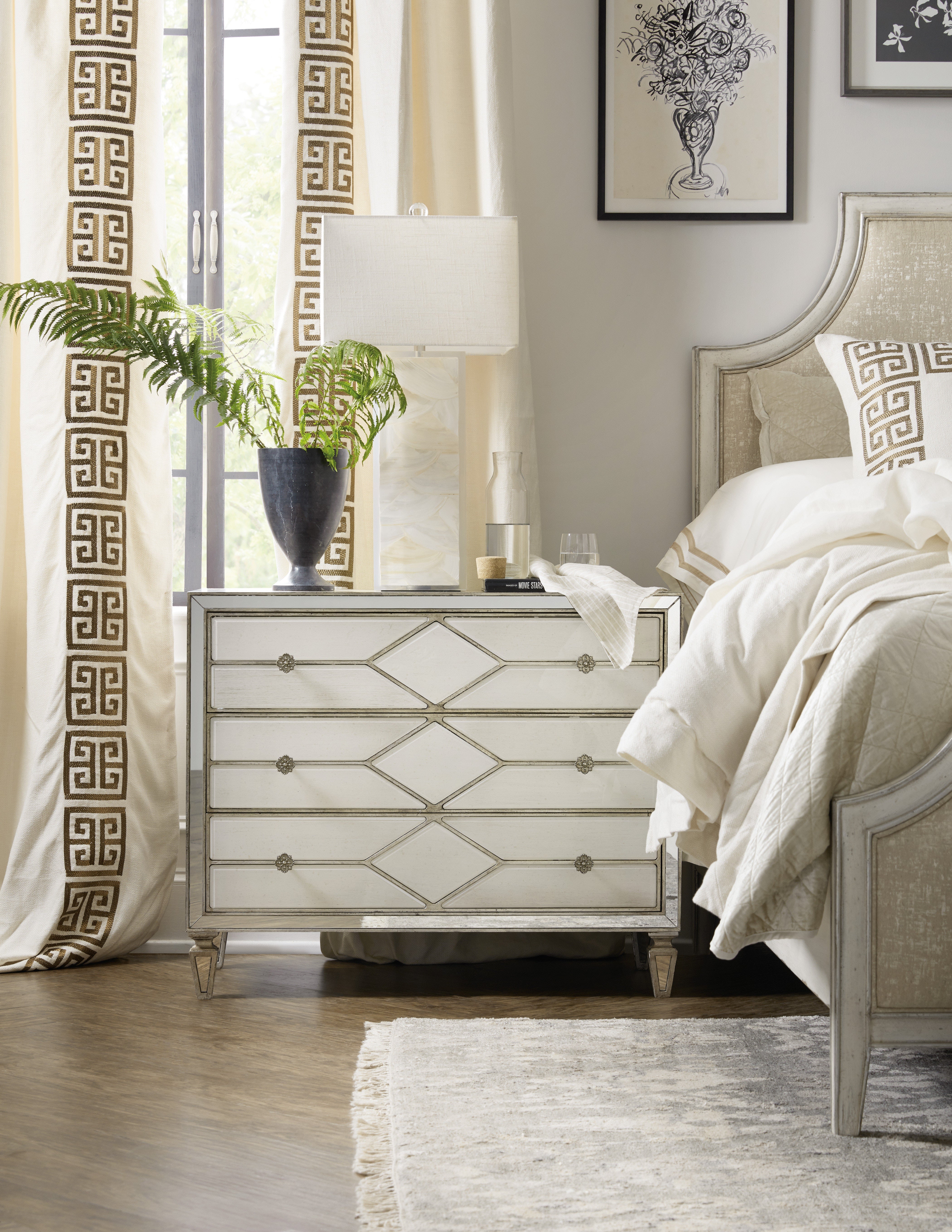 Hooker Furniture Bedroom Sanctuary Queen of Diamonds Bachelorette Chest