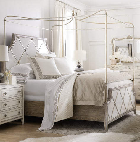 Hooker Furniture Bedroom Sanctuary Diamont Canopy King Panel Bed