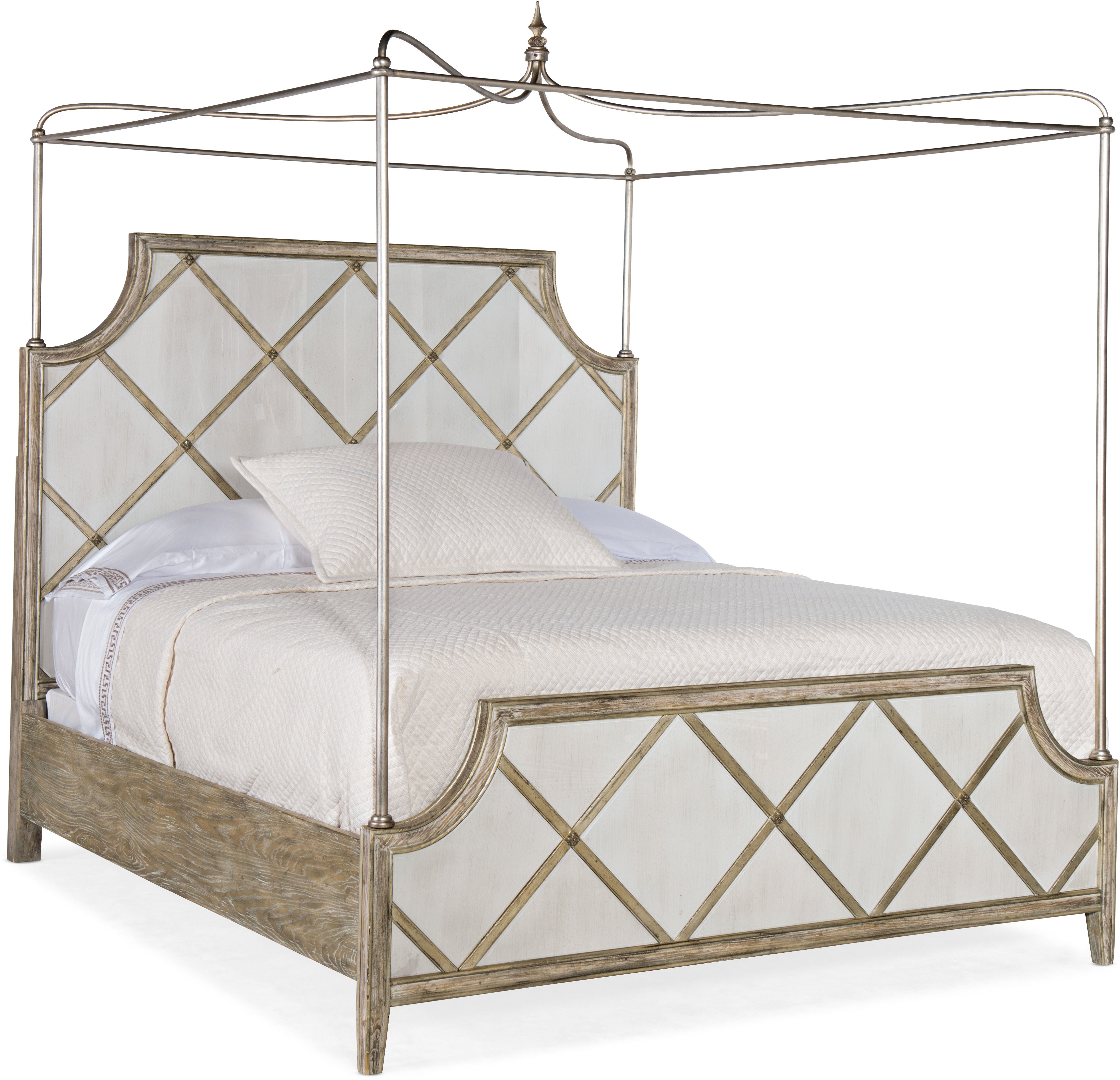 Hooker Furniture Bedroom Sanctuary Diamont Canopy King Panel Bed