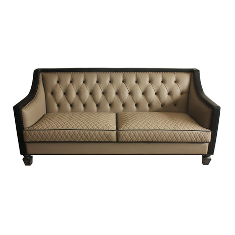 ACME House Beatrice Tan PU, Black PU & Charcoal Finish House Beatrice Sofa Model 58815