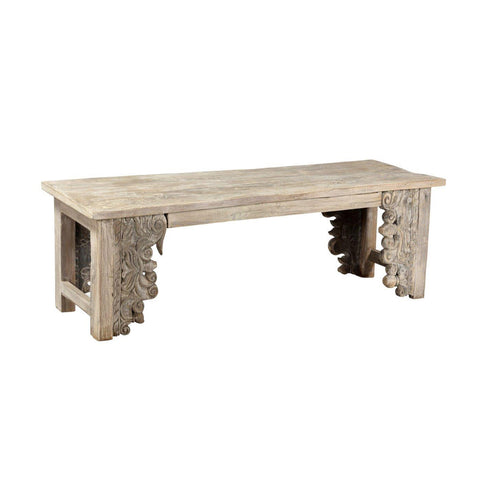 Classic Home Alta Bench Bleached White Model 59031106