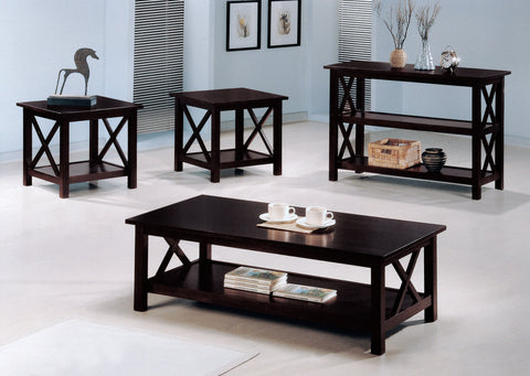 Coaster Rachelle 3-piece Occasional Table Set Deep Merlot Model 5909