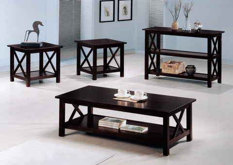 Coaster Rachelle Sofa Table with 2-shelf Deep Merlot Model 5910