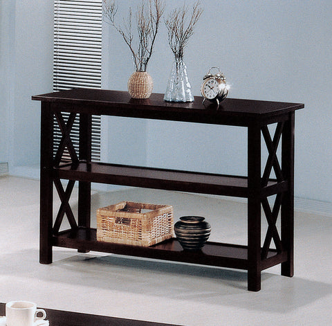 Coaster Rachelle Sofa Table with 2-shelf Deep Merlot Model 5910